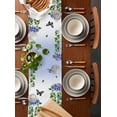 thumbnail image 2 of Spring Flowers Table Runner Cotton Linen 48 Inch Holiday Dresser Scarves, Summer Botanical Butterfly Watercolor Tablerunner for Kitchen Coffee Dining Bedroom Living Room Dinner Scarf Décor 13''x48'', 2 of 9