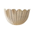 thumbnail image 2 of Hand Woven Rattan Wall Baskets, Scalloped Wicker Hanging Basket with Metal Frame & Hook,Spring Decor,Minimalist Wall Decor for Home, Entryway, Kitchen, Living Room, 2 of 4