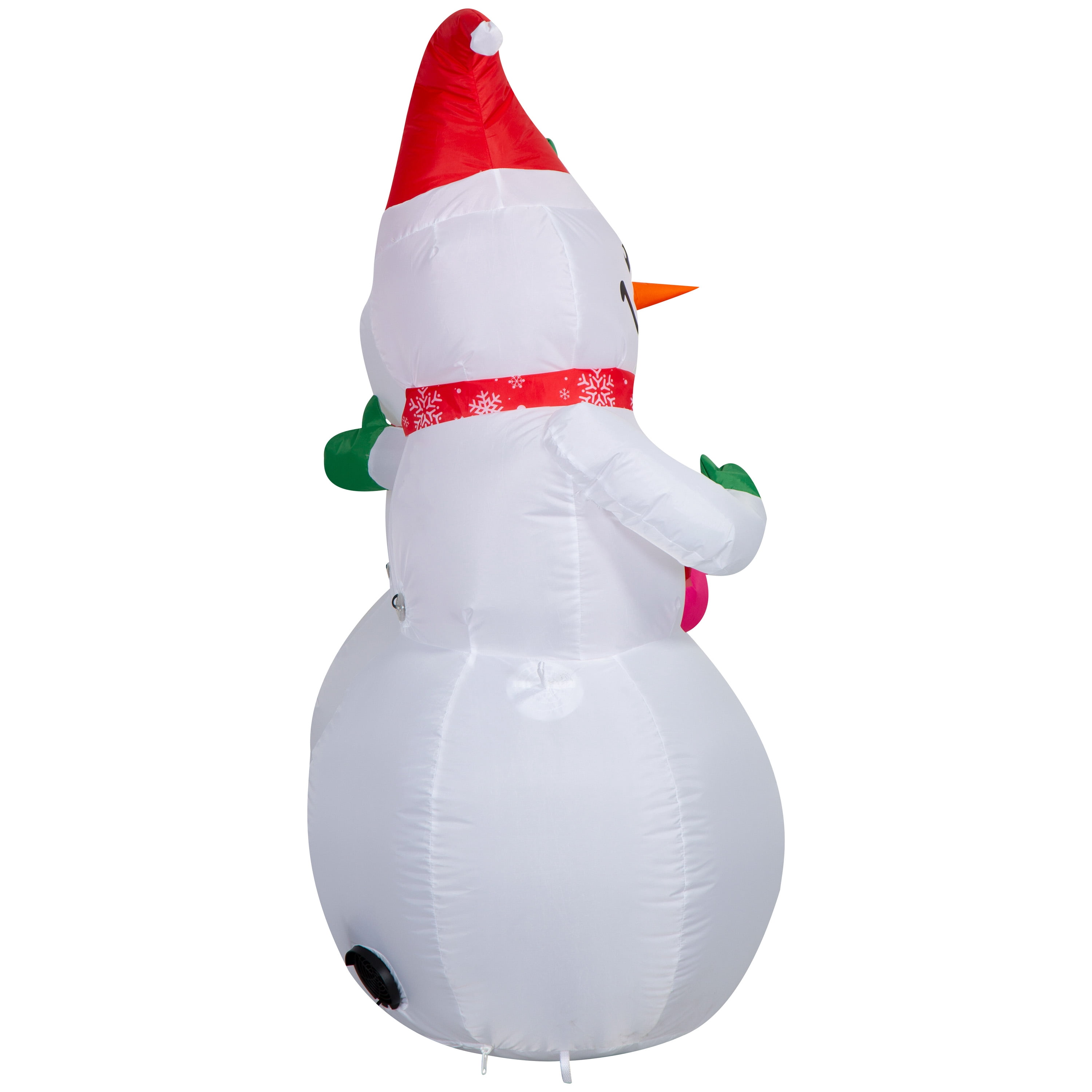 4 ft Lightshow Snow Couple Christmas Airblown Yard Inflatable, Multicolor, by Holiday Time