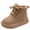 Khaki, variant on Afuyipoi Unisex Big Kids' Thick Soled Snow Boots Insulated Faux Leather Casual Comfort Warm Winter Shoes Size 9.5 Little Kid - 12 Little Kid Khaki Size 12 Little Kids