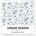thumbnail image 7 of Lfeey Vintage Teal Floral Blackout Curtains for Bedroom, Room Darkening Privacy Grommet Window Drapes, Set of 2, 42" W x 108" L, 7 of 7
