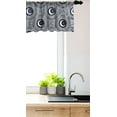 thumbnail image 3 of Ambesonne Abstract Valance Pack of 2, Crescent Moon Star Leaves, 54"X18", Dark Violet Blue White, 3 of 4