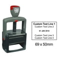 thumbnail image 1 of Printtoo Heavy Duty Dater Stamp With Custom Text Self Inking Office Stationery Date Rubber Stamp-Black, 1 of 1