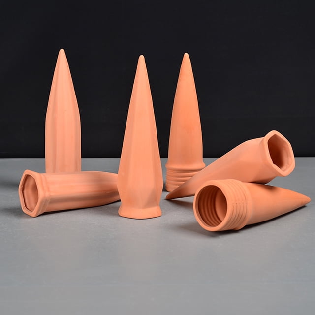 6 Pcs Plant Watering Devices Terracotta Self Watering Spikes Garden Irrigation Tool