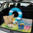 thumbnail image 2 of FOR U DESIGNS Cute Bunny Duck Flower Print Trunk Mat Cargo Liner Non-Slip All Weather Rear Trunk Protection Durable Cargo Liner for SUV Truck Van, 2 of 7