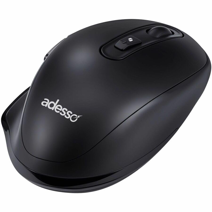 Adesso iMouse A50 Ergonomic Wireless Mouse, Bluetooth and 2.4GHz Dual Mode with USB-C Receiver, CoPilot AI Hotkey, Adjustable DPI, Right Hand Design