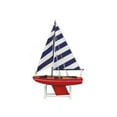 thumbnail image 2 of Hampton Nautical 12" Floating Wooden It Floats American Captain Model Sailboat, 2 of 2