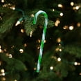 thumbnail image 2 of Northlight Twist Candy Cane Christmas Ornaments - 6" - Green and White - 12 ct, 2 of 6