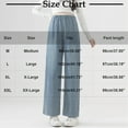 thumbnail image 3 of HAOTAGS Pregnant Women's Jeans, Denim Wide Leg Casual Loose Unbreakable Cropped Straight Leg Pants Light Blue M, 3 of 5