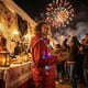 thumbnail image 2 of Traje con Luces para Mujer, Conjunto Estampado de 2 Piezas con Chaqueta y Pantalón, Outfit Llamativo para Fiestas, Reuniones y Temporada Festiva, 2 of 6