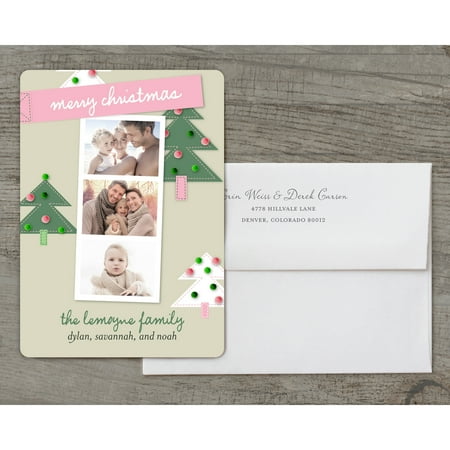 Holiday Memories - Deluxe 5x7 Personalized Holiday Christmas Card