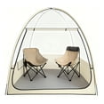 thumbnail image 3 of Widened transparent PVC tent, easy to install and fold camping shed, suitable for 1-3 people, 7x4x6.5 feet windproof and cold proof tent, can be used for fishing, watching games, and outdoor camping, 3 of 7