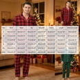 thumbnail image 4 of Leey-World Family Christmas Pajamas Matching Sets-Button Down Plaid Long Sleeve Holiday Pjs Sets, 4 of 5