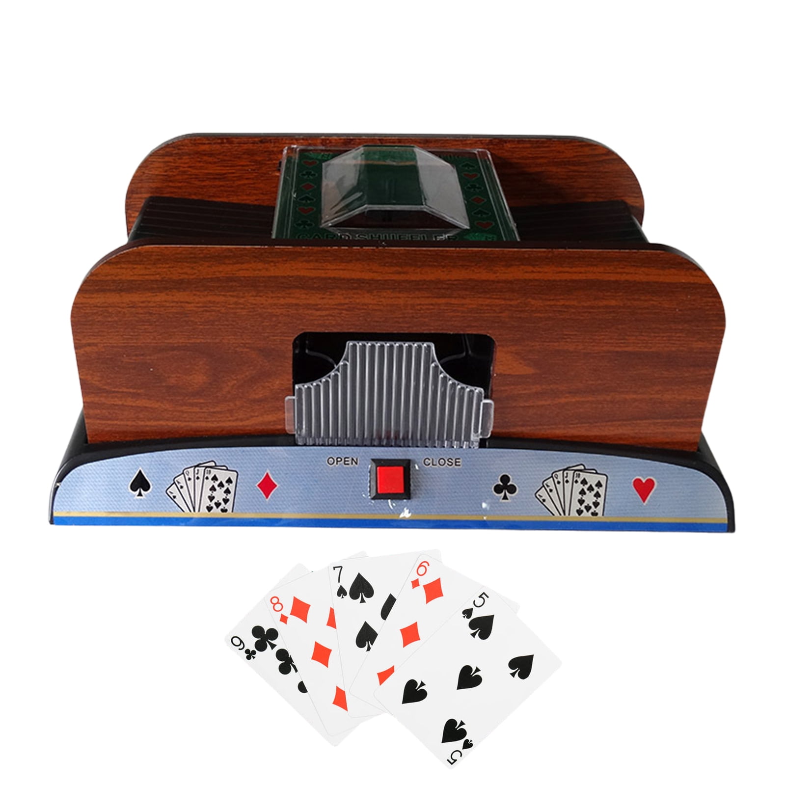 Automatic Poker 1/2 Deck Card Shuffler Battery Operated Shuffling Machine Tool 