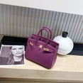 thumbnail image 4 of Bolso de platino con hebilla dorada, bolso de mano de piel auténtica con gran capacidad, bolso Kelly para mujer, nuevo estilo 2025, bolso de hombro de moda, 4 of 4
