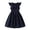 Navy, variant on XEGLSBU Girls Dresses Solid Color Waist Defining Flutter Sleeve Hemline Fashion Party Casual Dress Summer Navy Size 9-10 Years