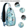 thumbnail image 2 of Crossbody Sling Backpack for Women Men Cute Ocean Life Turtle Shoulder Sling Crossbody Casual Chest Bag for Travel Sports Running Hiking, 2 of 6