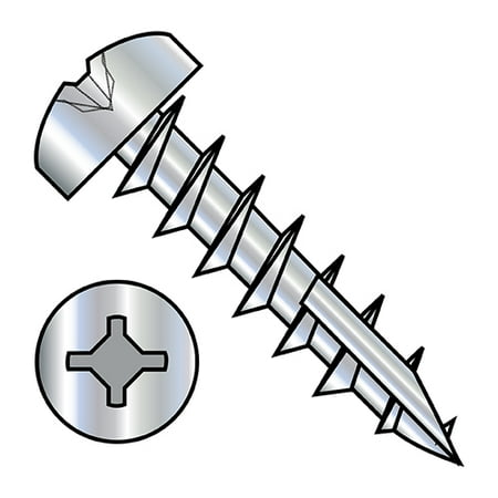 

10-9X5/8 Square Phil Drive Pan Deep Thread Wood Screw Full Thread Type 17 Zinc (Pack Qty 5 000) BC-1010DXP17D