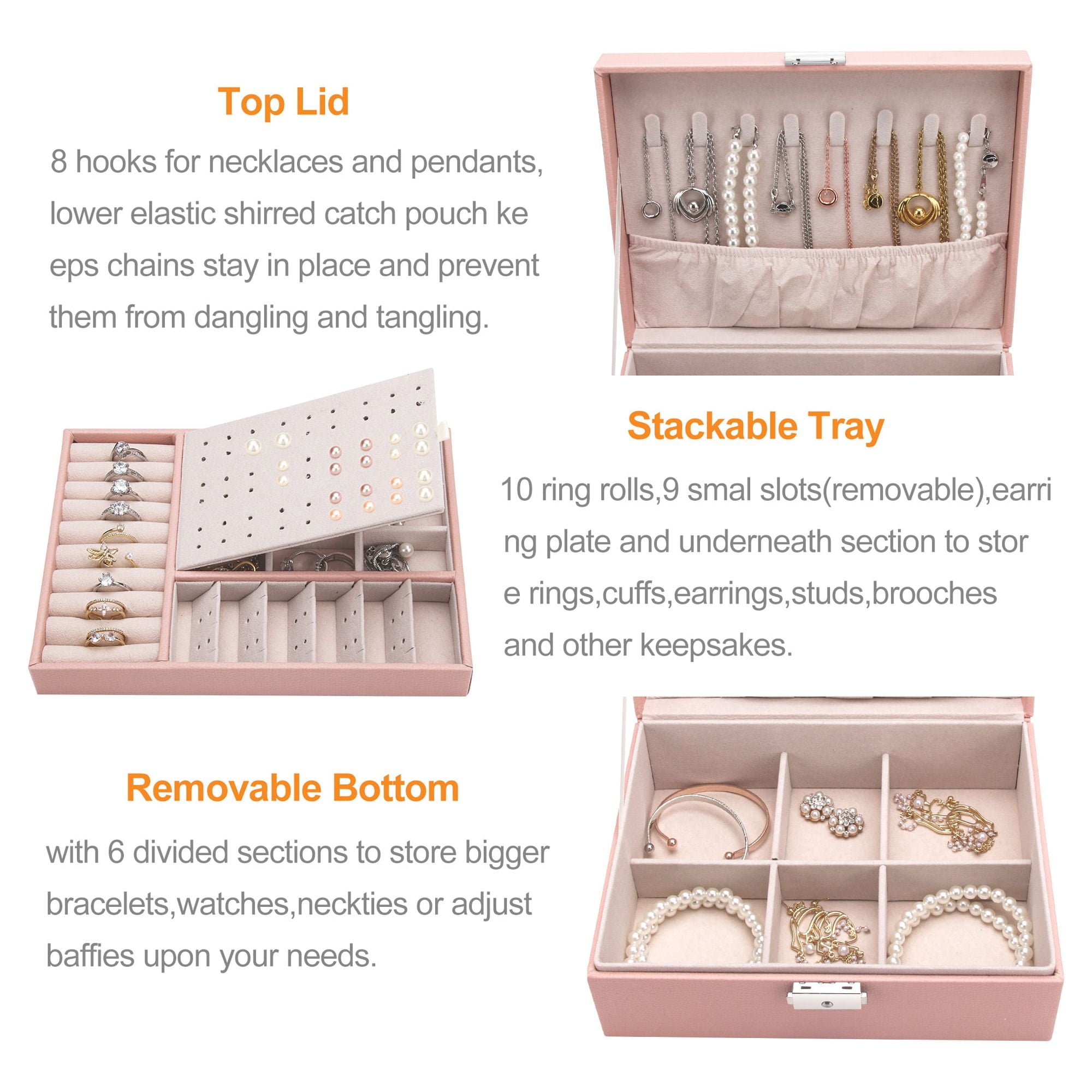 PRE-ORDER] [3 COLOURS] Jewelry Box Organizer For Portable Stud Earring  Necklace Ring Watch Jewellery Storage Wedding Gift Boxes, Women's Fashion,  Jewelry & Organisers, Accessory holder, box & organizers on Carousell