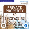 thumbnail image 5 of Private Property No Trespassing Brown Sign,, 5 of 8