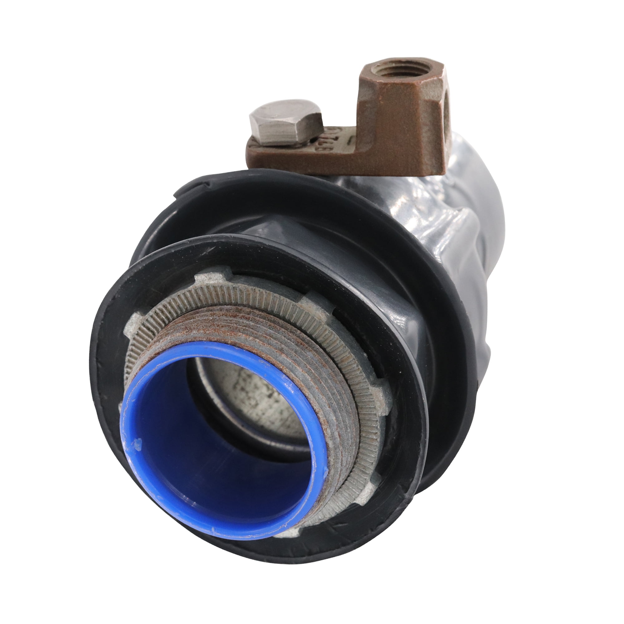 Robroy PR5336 Straight PVC Coated LT Conduit Connector, Grounded, 11/2