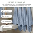 thumbnail image 6 of Home Weavers Willow Collection Hand Towels Set of 6 | 100% Cotton Zero Twist | 630 GSM Thick Plush | Soft, Highly Absorbent & Quick Dry | Hotel Quality Luxury Hand Towels | 16x24 Inch | Blue, 6 of 9
