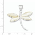thumbnail image 2 of Beautiful Sterling Silver White Shell Dragonfly Pendant, 2 of 2