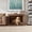 Brown, variant on 38.2" Dog Crate Furniture, 2-in-1 Iron Wood Dog Cage Side Table, Farmhouse Pet Kennel with Slide Lock & Solid Top