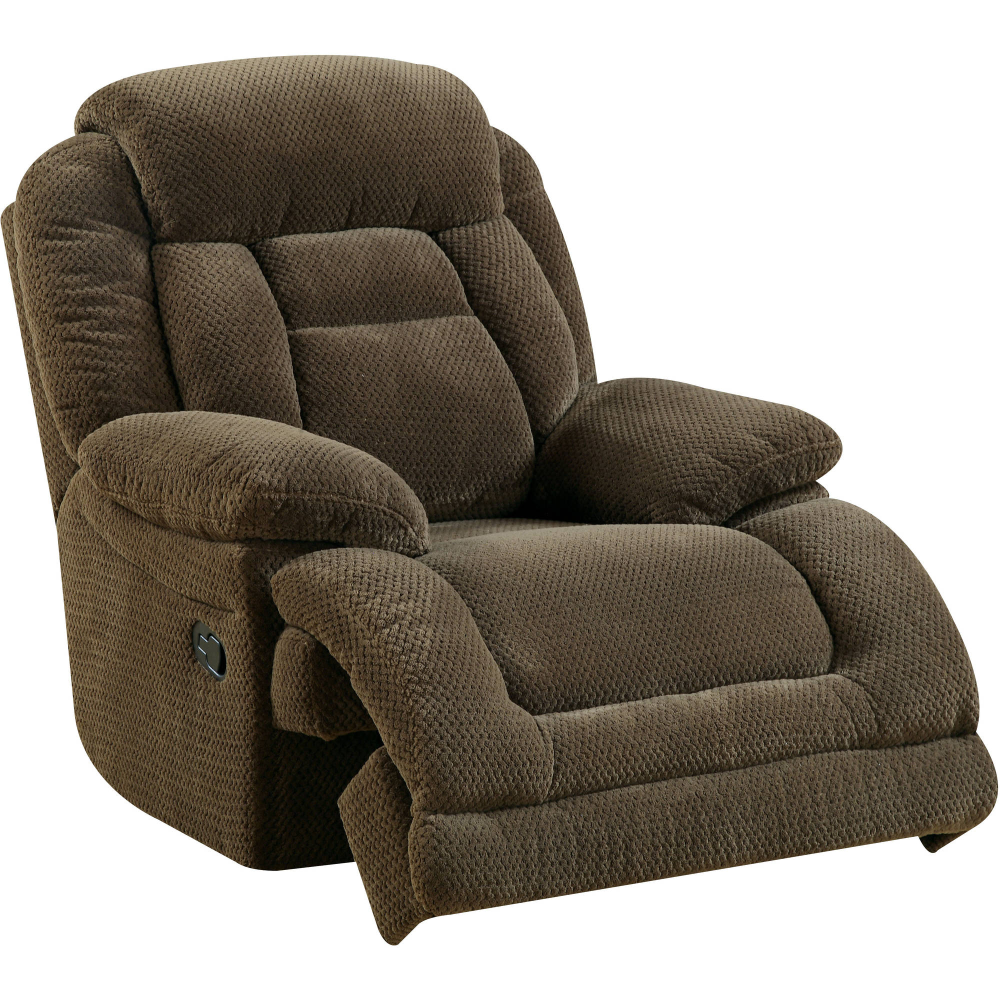 Parham Transitional Flannelette Upholstered Recliner Chair, Brown