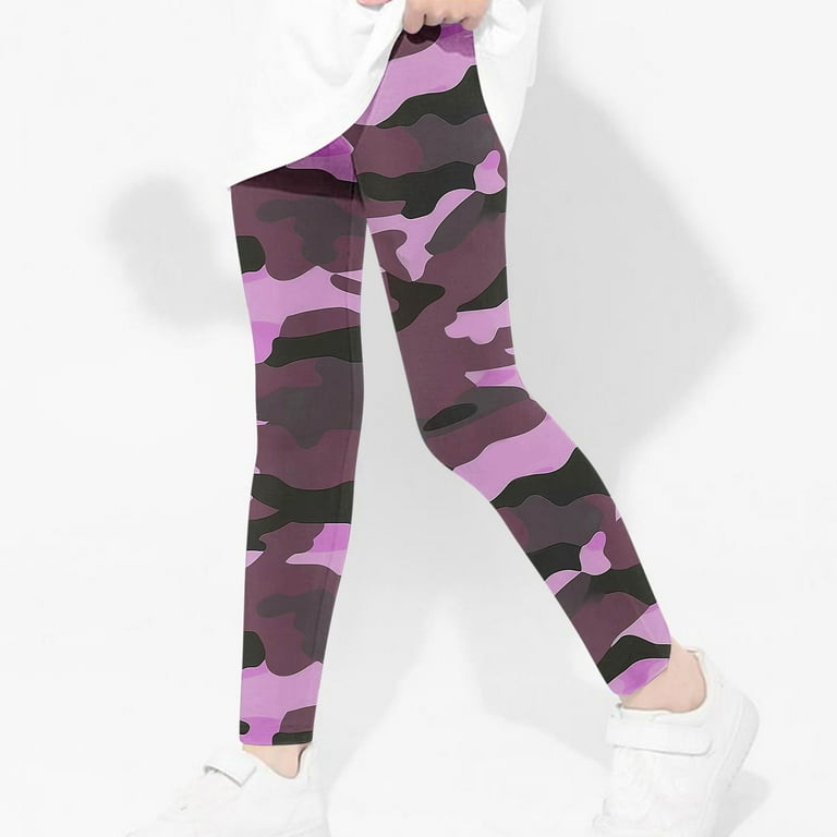 Odeerbi Toddler Girls Leggings Camouflage Stretchy Tights Pants
