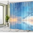 thumbnail image 5 of Ambesonne Blue Shower Curtain, Ocean Horizon Clouds Sky, 69"Wx70"L, Blue, 5 of 5
