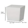 thumbnail image 3 of Tatara Groupe ET1H Élégante Collection Coton-Tige-Coton Conteneur - Résine Blanche - Pack de 3, 3 of 5