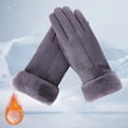 thumbnail image 3 of Guantes de invierno a prueba para mujer, guantes suaves gris Colcomx Guantes de invierno de las mujeres, 3 of 8