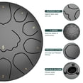 thumbnail image 2 of Tambor de lluvia Innowarmer con forma de lengua de acero, 8 pulgadas, negro, 2 of 4