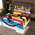 thumbnail image 2 of Colorful Gecko Coverlet Set Cartoon Reptiles Quilt Set For Kids Cute Lizard Wild Animal Bedspread Set Watercolor Rainbow Style Bedding Set King, 2 of 5