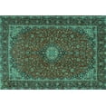 thumbnail image 1 of Ahgly Company Indoor Rectangle Medallion Turquoise Blue Traditional Area Rugs, 8' x 12', 1 of 4