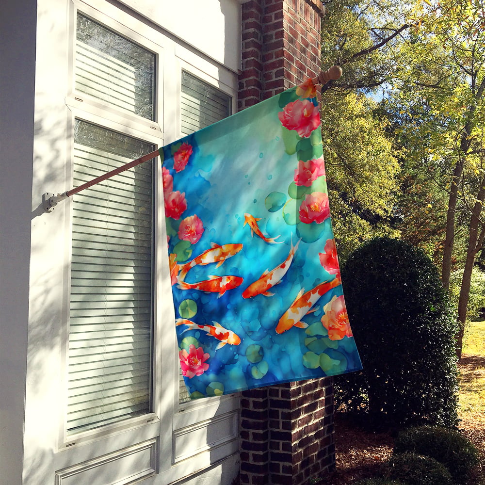 thumbnail image 2 of Koi Fish House Flag 28 in x 40 in, 2 of 5