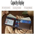 thumbnail image 3 of Wallet for Men,Crazy Horse Hide RFID Blocking Slim Minimalist Wallet with 8 Card Holders 1 ID Window 1 Cash Pockets, 3 of 10