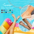 thumbnail image 5 of ChicSilver 925 Sterling Silver Anklets for Women, Simple Dainty Birthstone Ankle Bracelets Beach Foot Chain Summer Jewelry Waterproof, 5 of 11