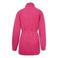 thumbnail image 5 of Babysbule Dresses For Women Ladies Fashion Pullover Turtleneck Solid Long Sleeve Jumper Sweater Casual Knitted Mini Dress, 5 of 6
