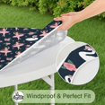 thumbnail image 5 of Dark Blue Ballerina Swan Pattern Round Fitted Tablecloth with Elastic Edge,Dining Table Cover Waterproof,Outdoor Round Tablecloth for Camping,Dining,Indoor and Outdoor, 5 of 7