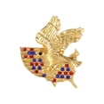 thumbnail image 2 of Broche con La Bandera de Ee.Uu. Uu., Diseño de Cristal Esmaltado, Colores Dorado y Plateado, Elegante Prendedor de Solapa, Accesorio Único para Ropa, Bufandas, Bolsos, Sombreros, Día de Los Caídos, D, 2 of 6