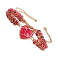thumbnail image 2 of Bracelet Élégant avec Pierres Bracelet Cœur Tressé Bracelet pour Bracelet Charme d'Amour Bracelet - Bracelet Ajustable Bracelet Tressé Grand Rouge Amour, 2 of 8