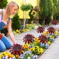 thumbnail image 6 of Beforeyayn Metal Flower Garden Stake, Rust resistant metal flower stake for yard, great for patio decor, lawn accents, and outdoor art sculpture., 6 of 6