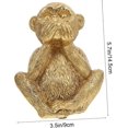 thumbnail image 2 of KAIYANG Figura de mono Feng Shui No ver el mal No oír el mal No hablar el mal Escultura de mono chino Decoración de comedor COLOR 1, 2 of 5