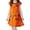 b-232Orange115, variant on MEZZALL Girls Dress Soft Lightweight Short Sleeve O-Neck Pumpkin Print Ruffle Hem A-Line Dress Kids Halloween Party Holiday Holiday Dresses