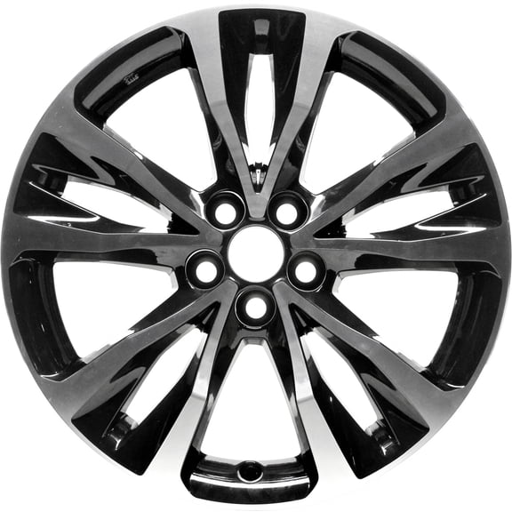 Remanufactured Machined and Painted Black Aluminum Wheel 17 x 7 fits 2017-2018 Toyota Corolla