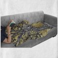 thumbnail image 6 of Tree of Life Soft Flannel Fleece Throw Blanket, Swirled Twists Rustic Oak Branches Nature Eco Sketch Illustration, Cozy Plush for Indoor and Outdoor Use, 60" x 80", Mustard Brown, by Ambesonne, 6 of 6