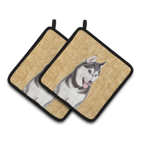 Alaskan Malamute Pair of Pot Holders