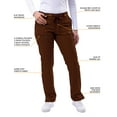 thumbnail image 3 of Adar Pro Scrubs For Women - Skinny Leg Yoga Scrub Pants - P4100P - Coffee - XXS, 3 of 7